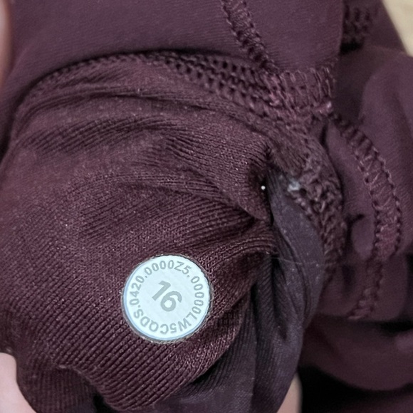 Lululemon Wunder Train High-Rise Tight Cassis (burgundy) size 16 RLT3-7 - Picture 5 of 6